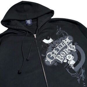 Vintage 90s Billabong Zip Up Hoodie Sweatshirt Black Surf Wear Skater Rare